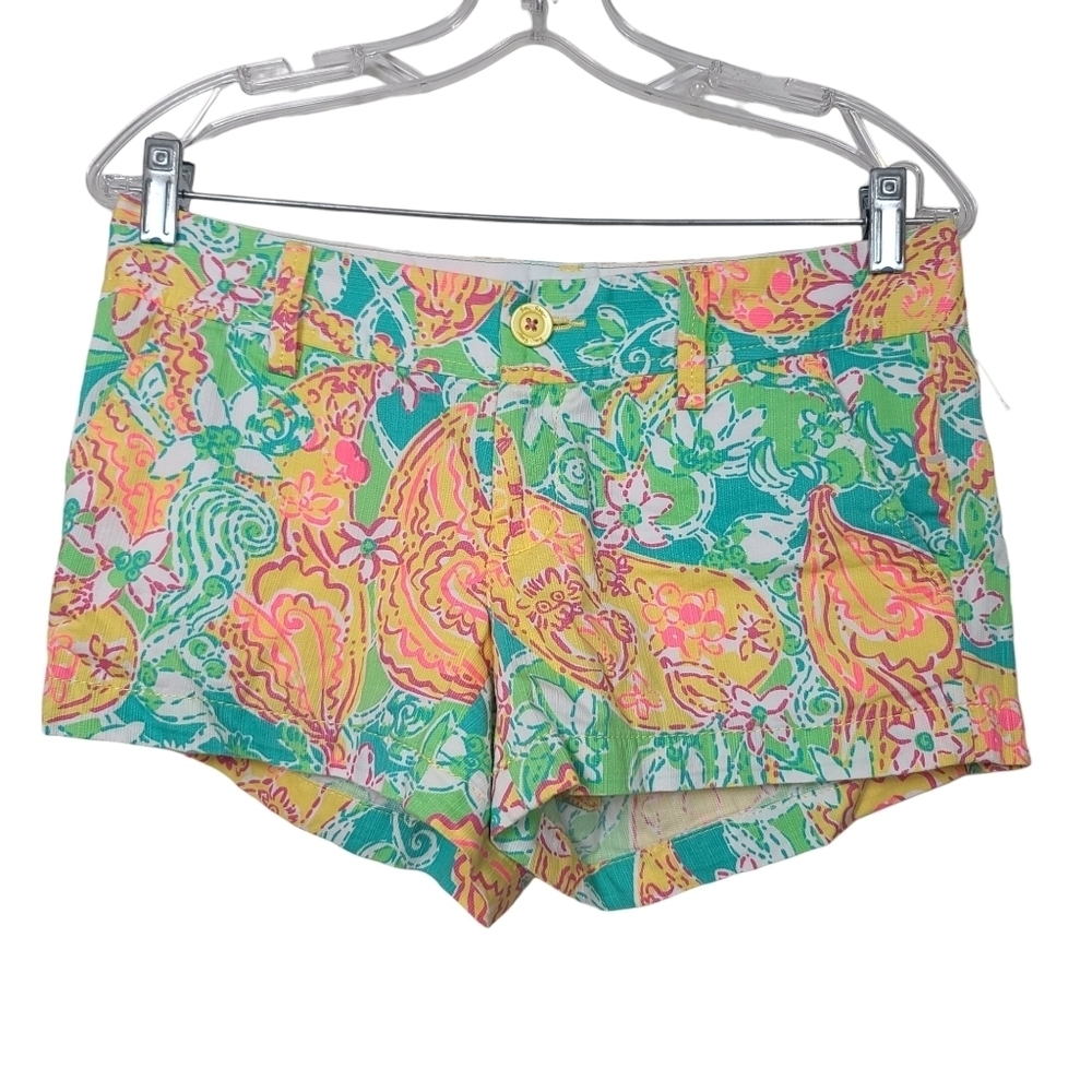 Lilly Pulitzer The Walsh Colorful Floral Shorts 2 - Picture 1 of 6
